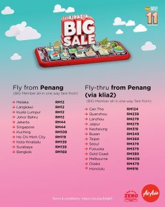 AirAsia BIG Sale Fly From Penang